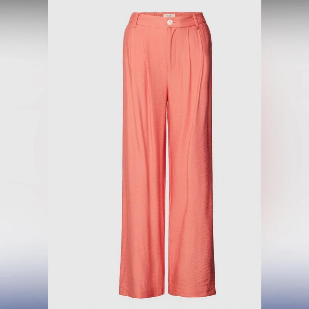 Part Two Sibille Wide-Leg Coral Pants in Porcelain Rose - Picture 6 of 15